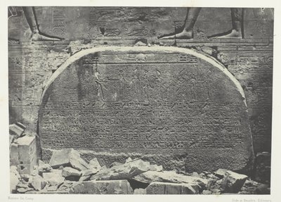 Großer Tempel der Isis in Philä, Proscynéma (Anbetungsakt); Nubien, Platte 75 aus dem Album "Ägypten, Nubien, Palästina und Syrien" (1852) von Maxime Du Camp