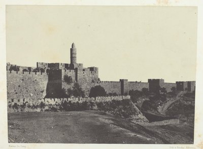 Jerusalem, Westlicher Teil der Mauern; Palästina von Maxime Du Camp