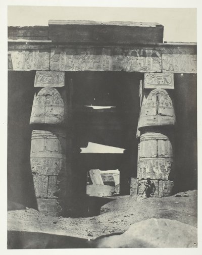 Karnak, Portikus des Tempels von Khons, Theben, 1849-51, gedruckt 1852 von Maxime Du Camp