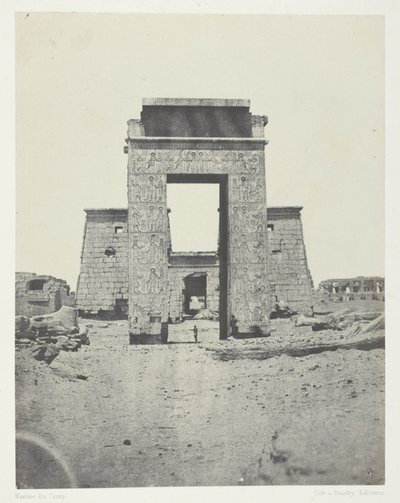 Karnak, Propylon des Tempels von Khons; Theben von Maxime Du Camp