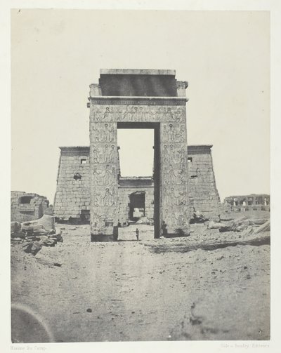Karnak, Propylon des Tempels von Khons, Theben, 1849-51, gedruckt 1852 von Maxime Du Camp