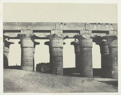 Luxor, Große Kolonnade des Palastes, Theben, 1849-1851, gedruckt 1852 von Maxime Du Camp