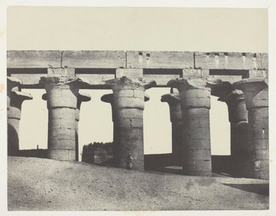 Luxor, Große Kolonnade des Palastes; Theben von Maxime Du Camp