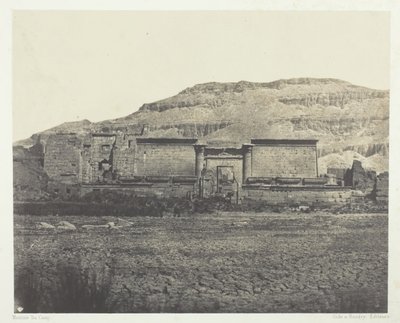Médinet-Habou, Gesamtansicht der Ruinen, Theben, 1849-51, gedruckt 1852 von Maxime Du Camp