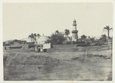 Moschee von El-Arif und Grab von Mourad-Bey, Oberägypten, Tafel 13 aus dem Album "Ägypten, Nubien, Palästina und Syrien" (1852) von Maxime Du Camp