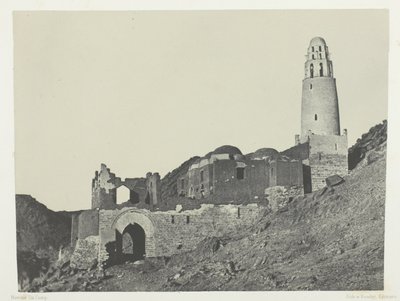 Moschee von Bellal im Dorf Bab; Nubien von Maxime Du Camp