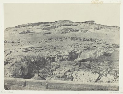 Nekropole des alten Lycopolis, Oberägypten, Tafel 12 aus dem Album "Egypte, Nubie, Palestine et Syrie" (1852) von Maxime Du Camp