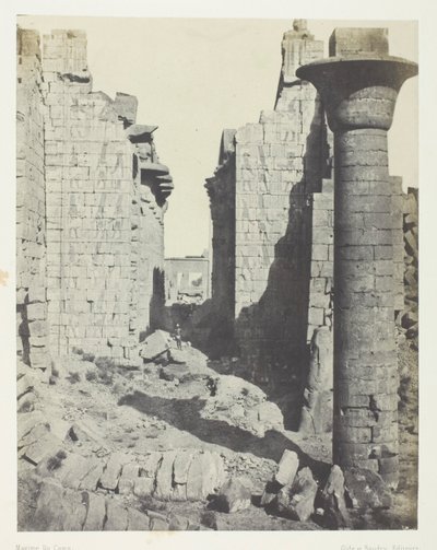 Palais de Karnak, Hof der Bubastiten und Haupteingang der Hypostylhalle; Theben von Maxime Du Camp