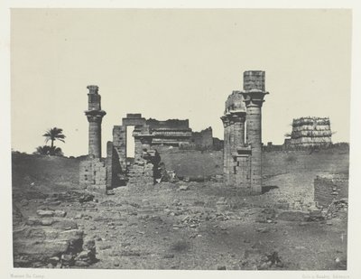 Tempel von Hermontis, Oberägypten, Tafel 63 aus dem Album "Ägypten, Nubien, Palästina und Syrien" (1852) von Maxime Du Camp