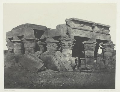 Tempel von Ombos, Oberägypten, Tafel 65 aus dem Album "Ägypten, Nubien, Palästina und Syrien" (1852) von Maxime Du Camp