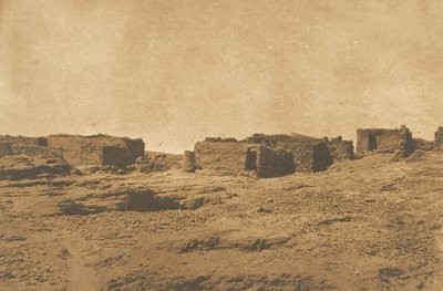 Ansicht des Dorfes Abou-hor, Tropic of Cancer, April 1850 von Maxime Du Camp