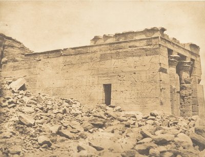 Ansicht des Pronaos des Tempels von Dandour, Tropic of Cancer, 7. April 1850 von Maxime Du Camp