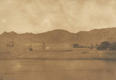 Vue prise du Nord-Est de Philae - Village de Kolokina, 1849-50 von Maxime Du Camp