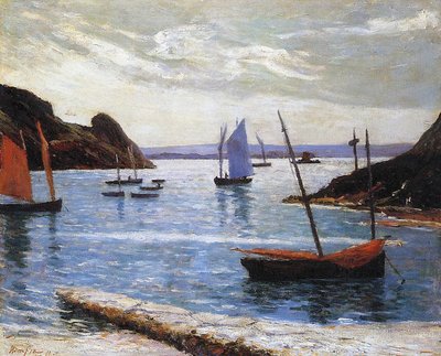 Der Hafen, Insel Brehat, Bretagne, 1892 von Maxime Emile Louis Maufra