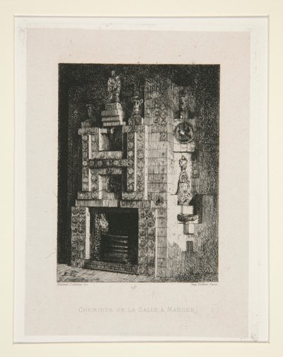 Kamin im Speisesaal, pl. 4 aus der Suite Chez Victor Hugo von Maxime Lalanne