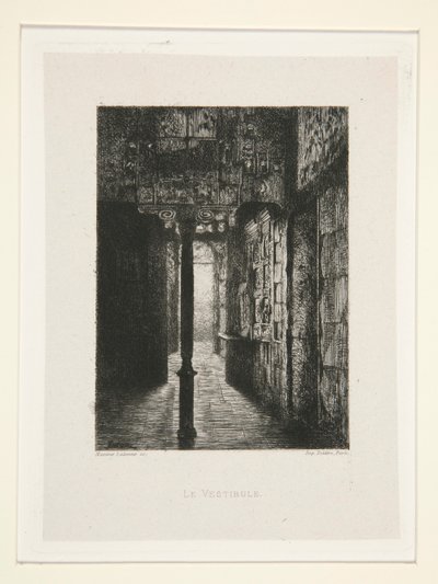 Das Vestibül, pl. 3 aus der Suite Chez Victor Hugo von Maxime Lalanne
