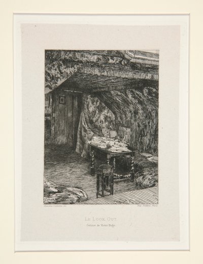 Der Ausguck, das Büro von Victor Hugo, pl. 9 aus der Suite Chez Victor Hugo von Maxime Lalanne