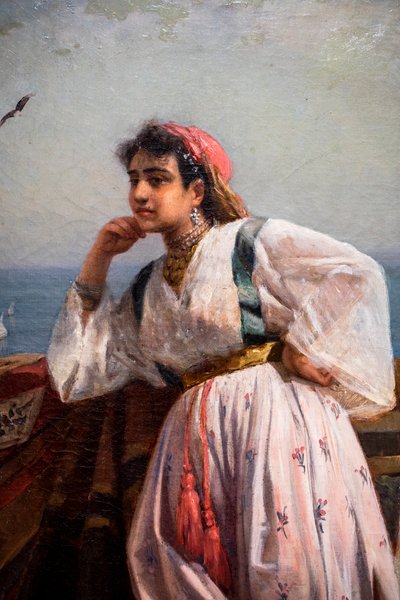 Junge Orientalin auf einer Terrasse in Algier von Maxime Noire