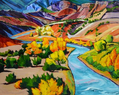 Lebendiger Bergfluss von Maxine Shore