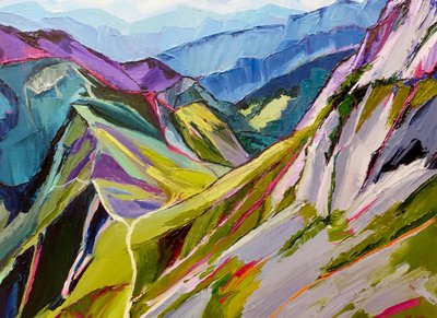 Lebendiges Bergpanorama von Maxine Shore