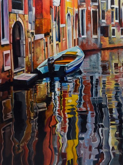 Lebhaftes Venedig-Boot von Maxine Shore
