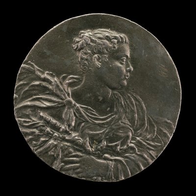 Eine junge Frau aus Venedig in Kleid und Mantel, ca. 1563 von Medallist A.A.