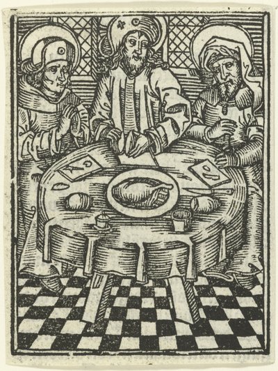Das Mahl in Emmaus von Meester van de Delbecq Schreiber Passie (attributed to)