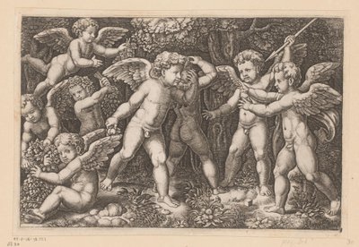 Spielende Putti von Meester van de Dobbelsteen