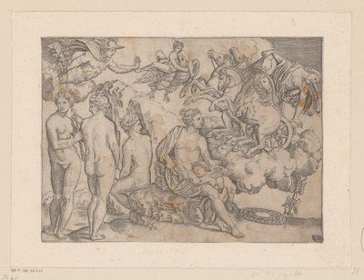 Venus mit Amor und Jupiter mit Ganymed von Meester van de Dobbelsteen