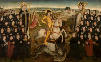 Die Mitglieder der Gilde des großen Armbrustschützen von Mechelen von Meester van de Mechelse Sint Jorisgilde
