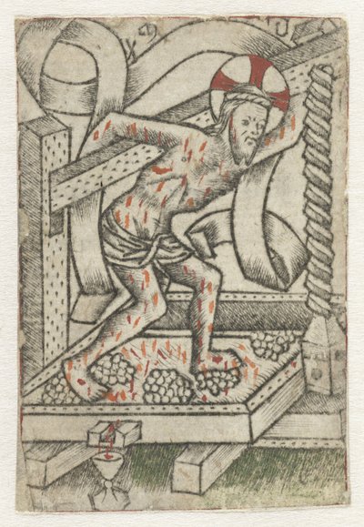 Christus in der Weinpresse von Meester van het Martyrium der Tienduizend