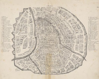 Karte von Moskau. Aus: Augustin von Meyerberg und seine Reise nach Russland von Meierberg