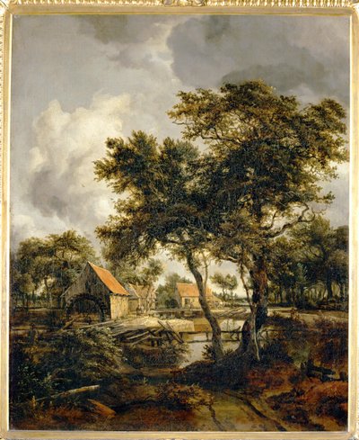 Le Moulin à eau von Meindert Hobbema