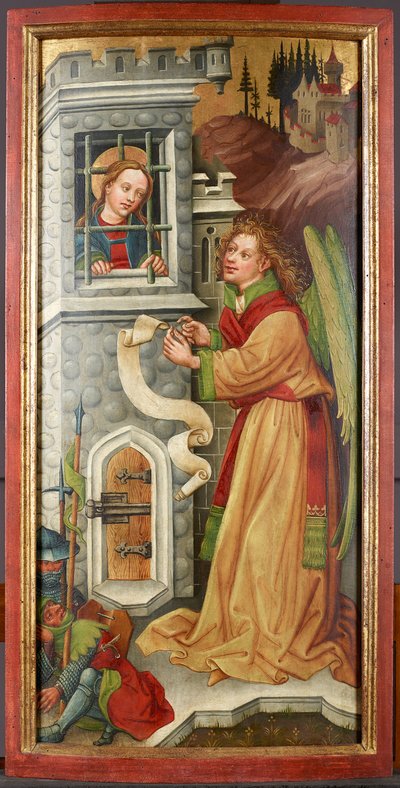 Der Engel bei der gefangenen hl. Katharina von Meister des Friedrichsaltars