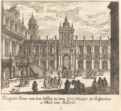 Escorial, Spanien von Melchior Küsel after Johann Wilhelm Baur
