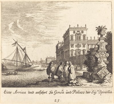 Palazzo Spinolla, Genua von Melchior Küsel after Johann Wilhelm Baur