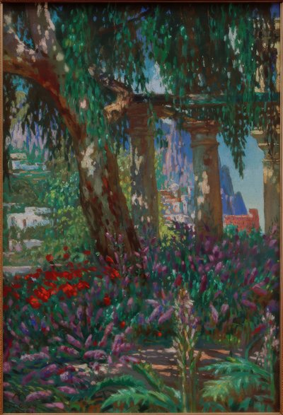 Landschaft auf Capri: Blick auf eine Säulenreihe von Melchior Lechter