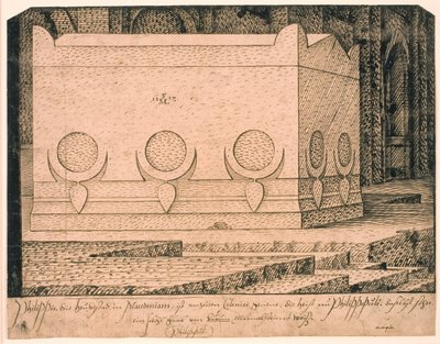 Ein Sarkophag in Plovdiv oder Philippis von Melchior Lorck