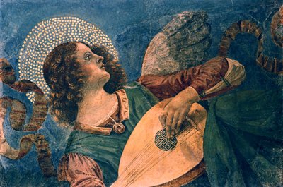 Ein Engel, der Laute spielt, 15. Jahrhundert von Melozzo da Forli