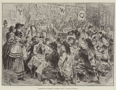Bankett für 1500 Waisen im Guildhall von Melton Prior