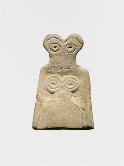 Mittleres Uruk-Augenidol, ca. 3700-3500 v. Chr. (Gipsalabaster) von Mesopotamian School