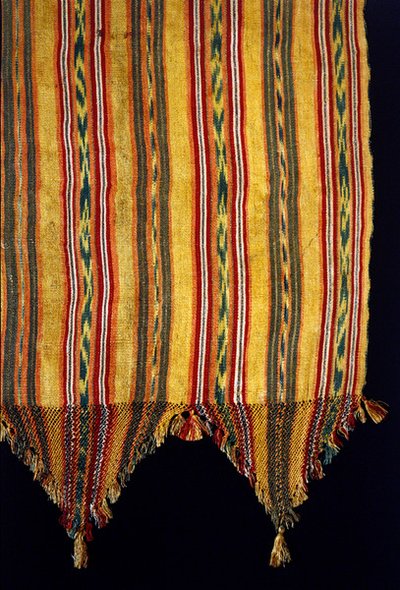 Detail eines Rebozo, späte 19. Jahrhundert von Mexican School