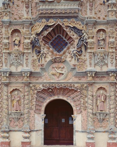 Fassade der Franziskanermission Kirche des Heiligen Franziskus, 1754-62 von Mexican School