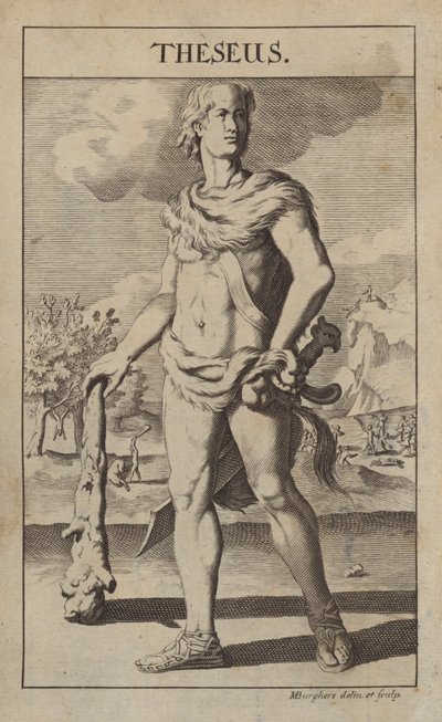 Theseus, mythischer griechischer Held und Gründerkönig von Athen von Michael Burghers