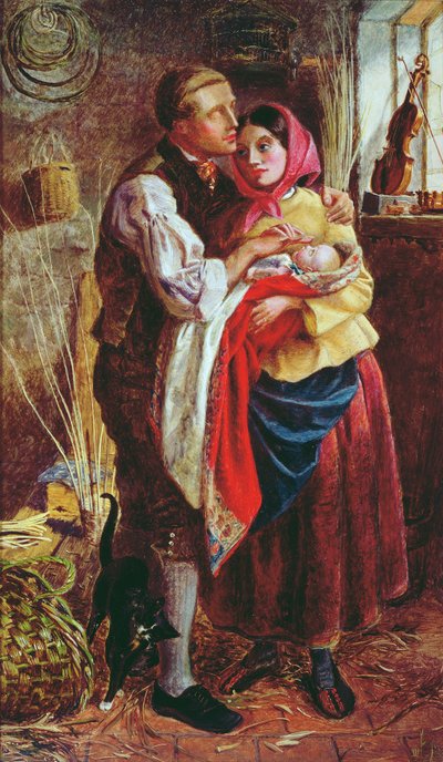 Der blinde Korbmacher mit seinem ersten Kind, 1858 von Michael Frederick Halliday