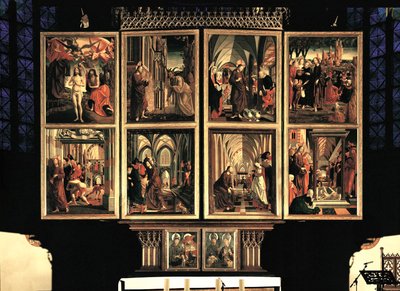 St. Wolfgang Altar, geschlossene Innenseiten. 8 Szenen von Michael Pacher