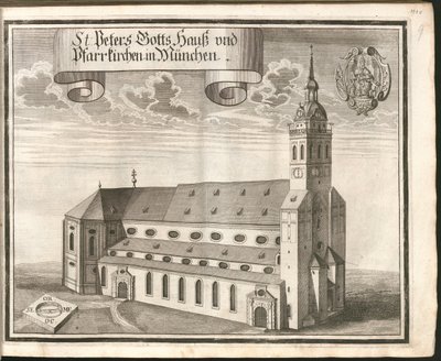 St. Peters Gotteshaus und Pfarrkirche in München von Michael Wening