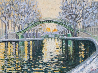 Canal Saint Martin im Winter, 2003 von Michel Bultet