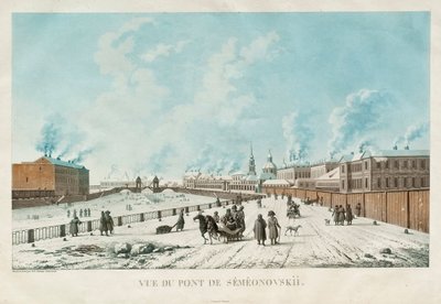 Die Semyonovsky-Brücke in Sankt Petersburg von Michel Francois Damam Demartrait