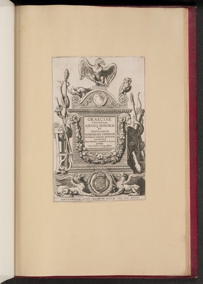 Titelseite für Hubert Goltzius, Graeciae Vniversae Asiaeq. Minoris et Insularum Nomismata von Michel Lasne after Sir Peter Paul Rubens